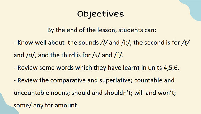 PowerPoint Tiếng Anh 6 Review 2: Language