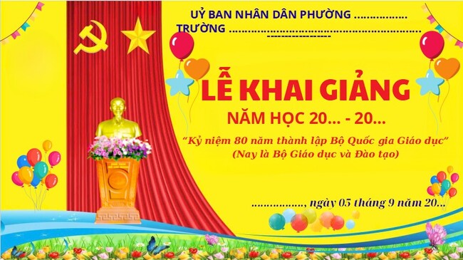 Backdrop khai giảng