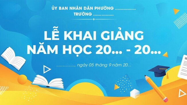 Background phông nền khai giảng 
