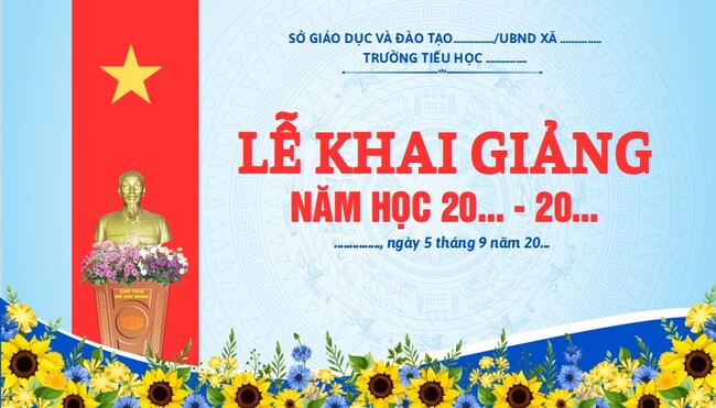 Banner khai giảng