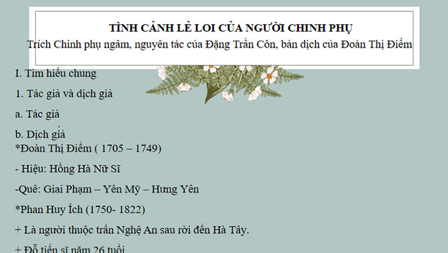 Tình cảnh lẻ loi của người chinh phụ