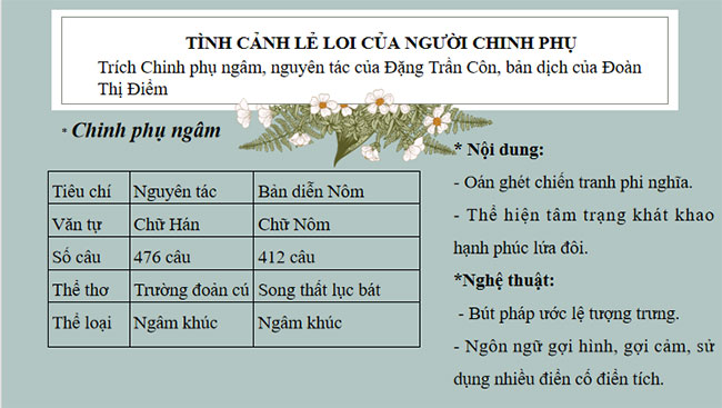 Tình cảnh lẻ loi của người chinh phụ