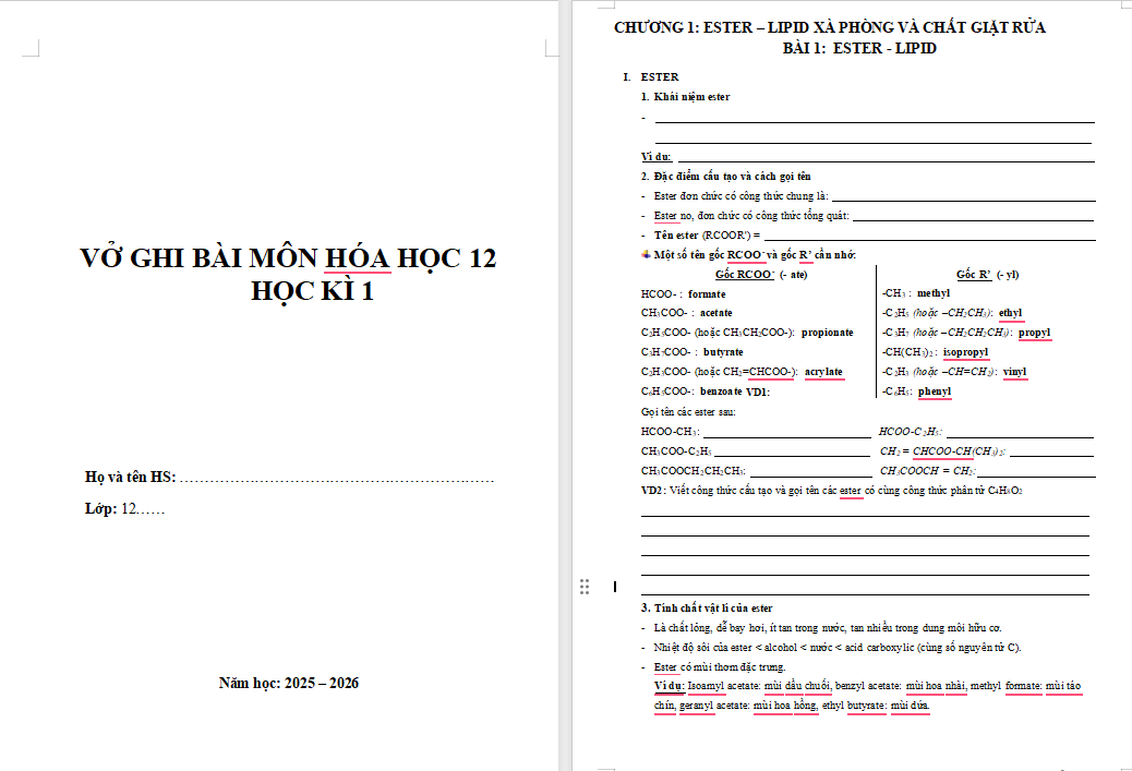  ghi bài Hóa học 12 Chân trời sáng tạo 