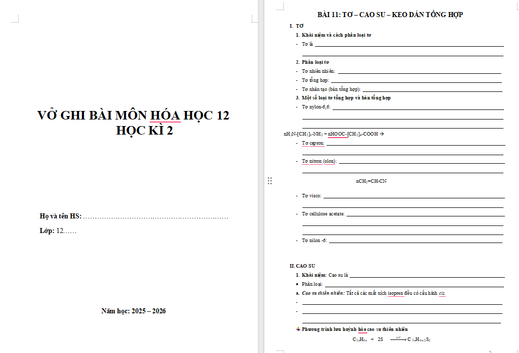  ghi bài Hóa học 12 Chân trời sáng tạo 