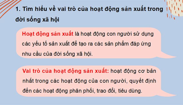 Các hoạt động kinh tế cơ bản trong đời sống xã hội
