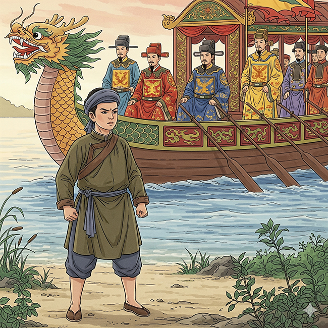 Tóm tắt văn bản Lá cờ thêu sáu chữ vàng lớp 8