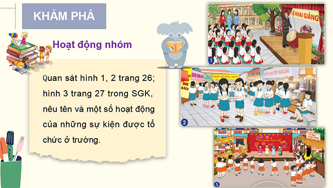 PowerPoint Tự nhiên và xã hội 2 Bài 6: Một số sự kiện ở trường em