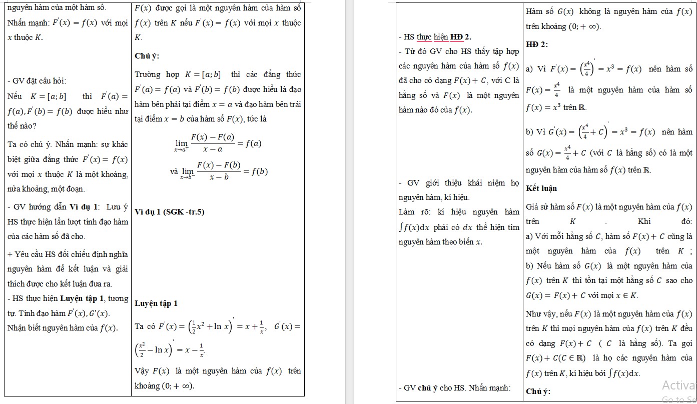 Giáo án Toán 12 KNTT mẫu số 1