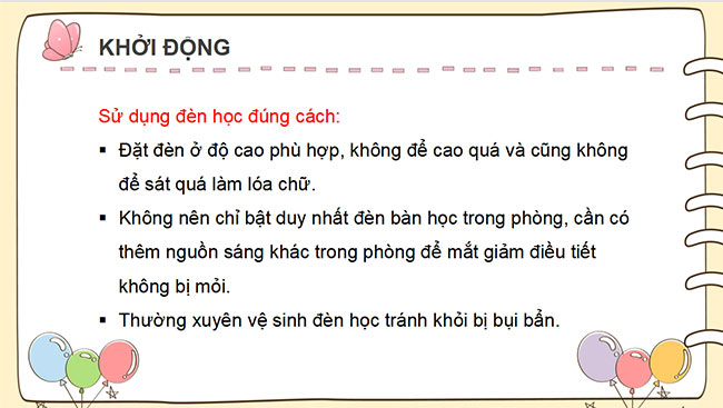 PowerPoint Công nghệ 3 Sử dụng đèn học