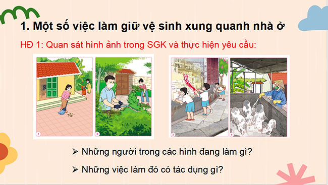 PowerPoint Tự nhiên và xã hội 3 Giữ vệ sinh xung quanh nhà ở
