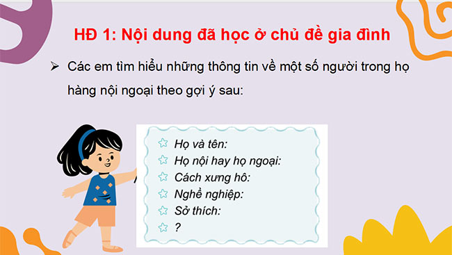 PowerPoint Tự nhiên và xã hội 3 Ôn tập chủ đề Gia đình