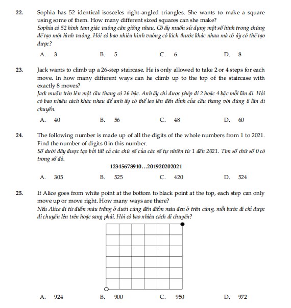 Đề thi Toán TIMO lớp 7 vòng loại