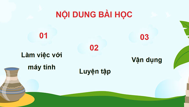 PowerPoint Em bắt đầu sử dụng máy tính