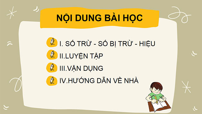PowerPoint Số bị trừ - số trừ - hiệu