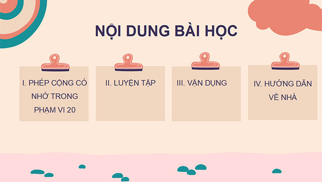 PowerPoint Phép cộng (có nhớ) trong phạm vi 20