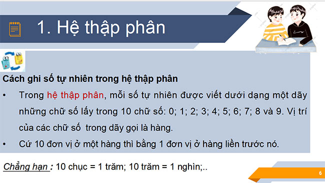 PowerPoint Toán 6 Bài 2: Cách ghi số tự nhiên