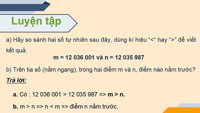 PowerPoint Toán 6 Bài 3: Thứ tự trong tập hợp các số tự nhiên