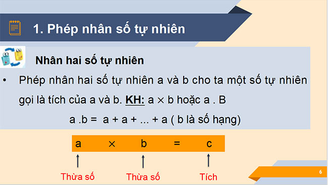 PowerPoint Toán 6 Bài 5: Phép nhân và phép chia số tự nhiên