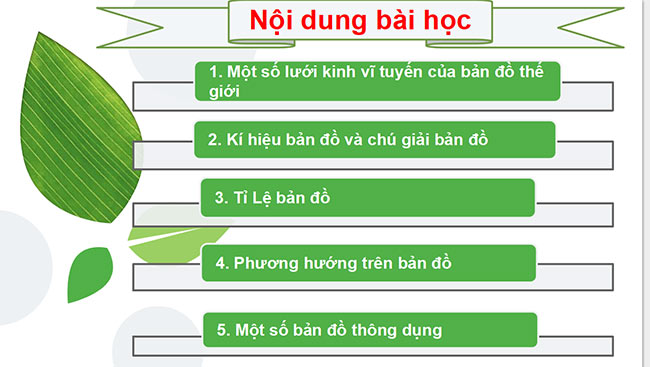 PowerPoint Địa lí 6 Bài 2: Các yếu tố cơ bản của bản đồ