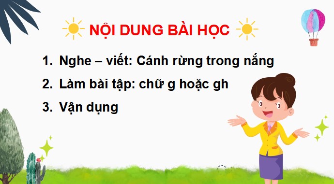 PowerPoint Viết: Cánh rừng trong nắng