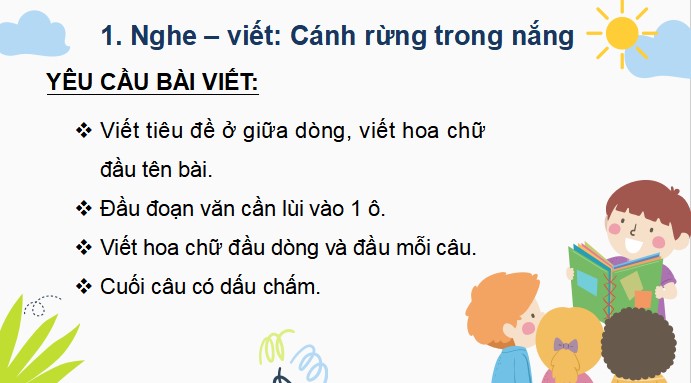 PowerPoint Viết: Cánh rừng trong nắng