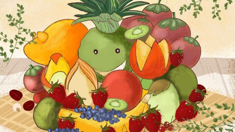 Tranh vẽ mâm cỗ trung thu