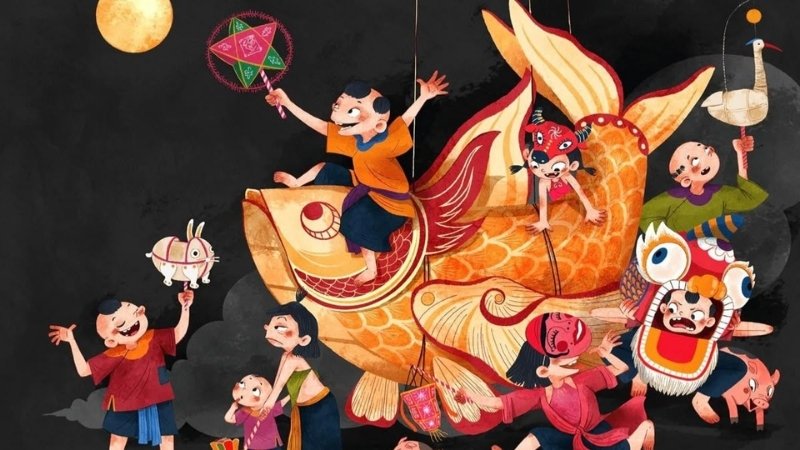 Vẽ múa lân đẹp