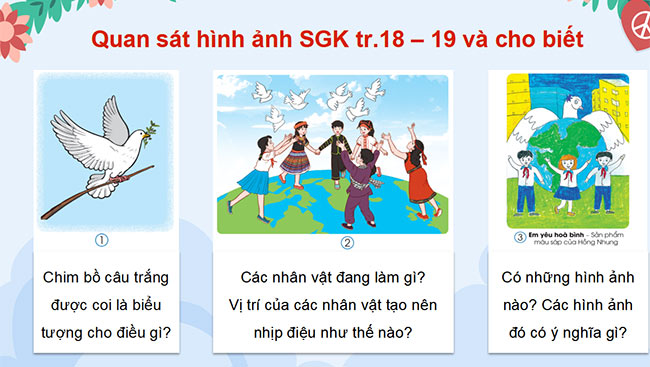 PowerPoint Mĩ thuật 5 Bài 4: Em yêu hoà bình