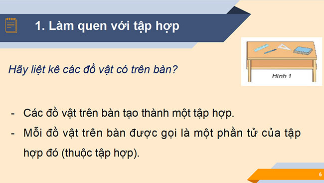 PowerPoint Toán 6 Bài 1: Tập hợp, Phần tử của tập hợp