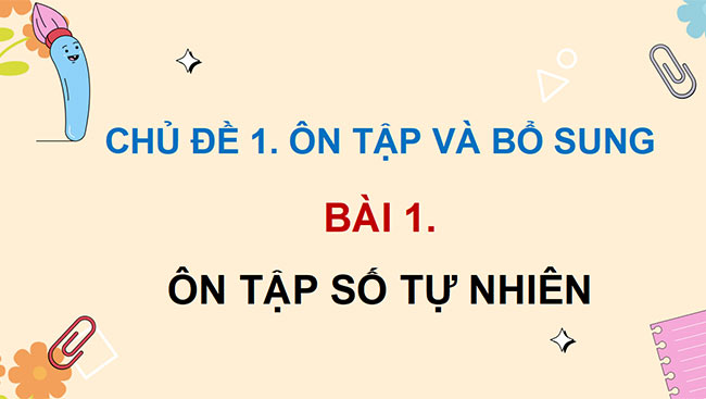 PowerPoint dạy thêm Bài 1: Ôn tập số tự nhiên