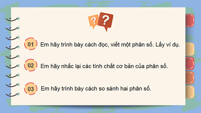 PowerPoint dạy thêm Toán 5 Bài 3: Ôn tập phân số