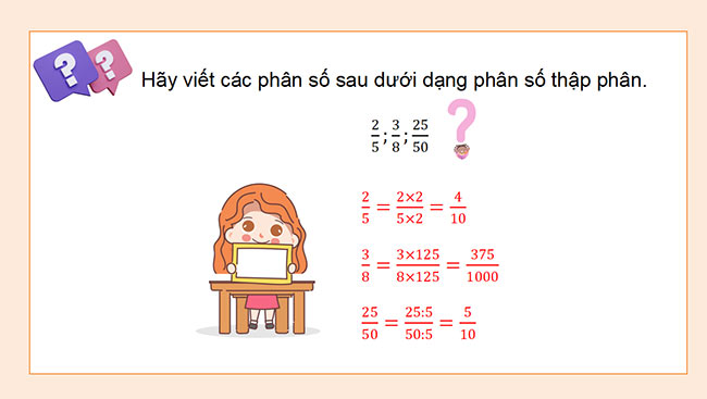 PowerPoint dạy thêm Toán 5 Bài 4: Phân số thập phân