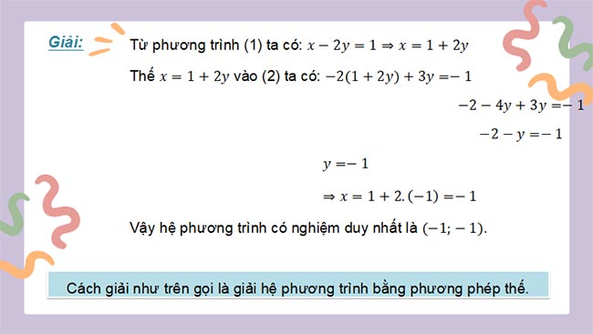 Giải hệ hai phương trình bậc nhất hai ẩn
