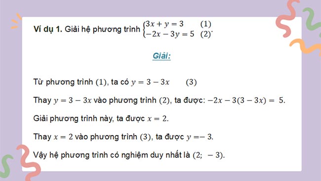 Giải hệ hai phương trình bậc nhất hai ẩn