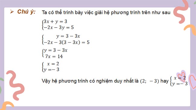Giải hệ hai phương trình bậc nhất hai ẩn