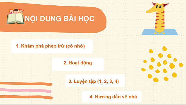 PowerPoint Bài 23: Phép trừ (có nhớ) số có hai chữ số cho số có hai chữ số