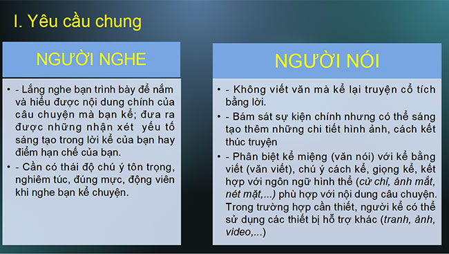 PowerPoint Ngữ văn 6 Bài 2: Nói và nghe Kể lại một truyện cổ tích