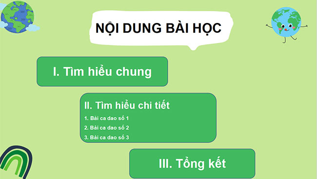 PowerPoint Ngữ văn 6 Bài 3: Những câu hát dân gian về vẻ đẹp quê hương