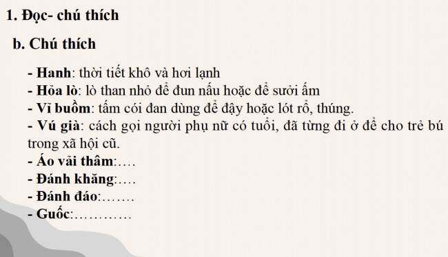 PowerPoint Ngữ văn 6 Bài 3: Gió lạnh đầu mùa