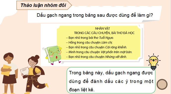 PowerPoint Luyện từ và câu: Dấu gạch ngang