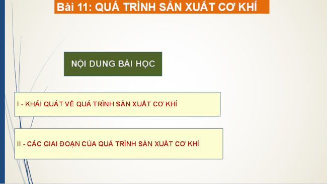 Giáo án PowerPoint Công nghệ 11 Bài 11