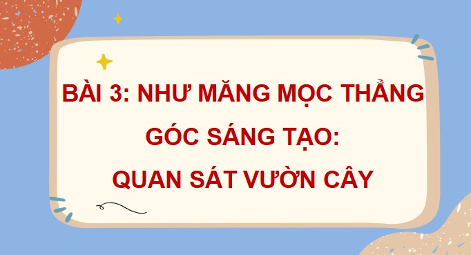PowerPoint Góc sáng tạo: Quan sát vườn cây