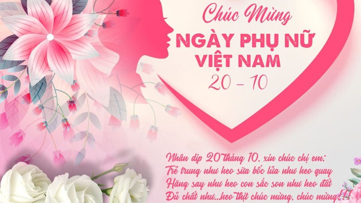 Thiệp chúc mừng 20/10 tặng chị em gái