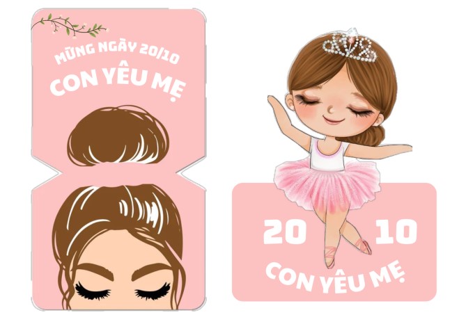 Thiệp con yêu mẹ 20/10