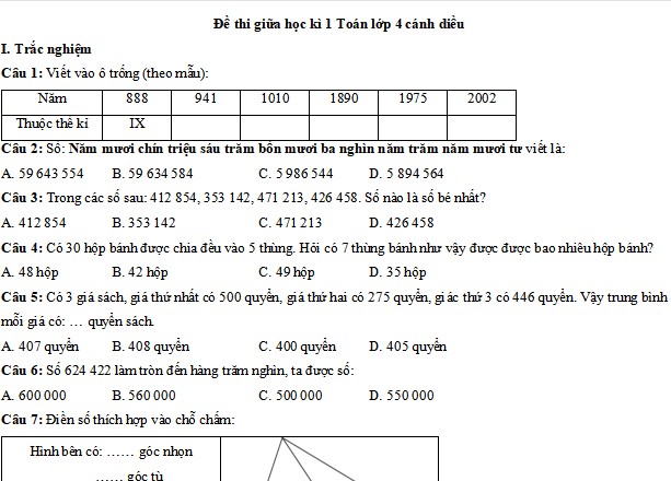 de thi giua ki 1 toan lop 4 canh dieu 3*475471