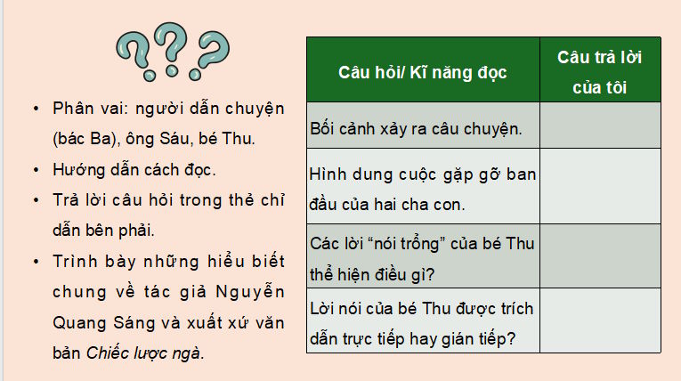 PowerPoint Ngữ văn 9 Bài 4: Chiếc lược ngà