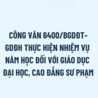 Công văn 6400/BGDĐT-GDĐH