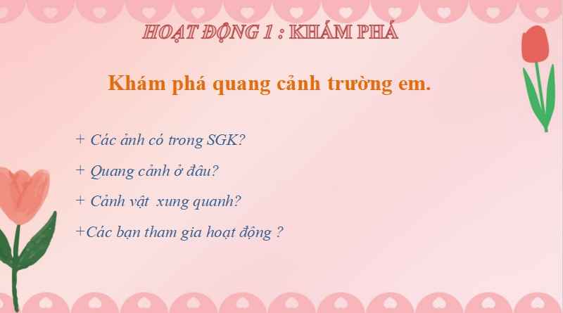Chủ đề 1 bài 1: Quang cảnh trường em