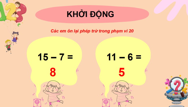 PowerPoint Phép trừ (có nhớ) trong phạm vi 100