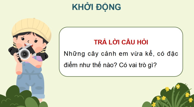 PowerPoint Công nghệ 4 Bài 3: Một số loại cây cảnh phổ biến